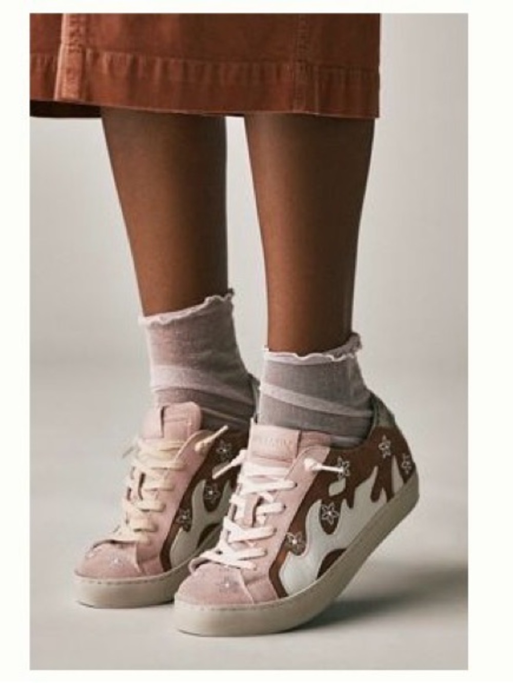 Gaimin Terracotta Suede Flame Sneakers EU 37 US 6.5-7 Anthropologie